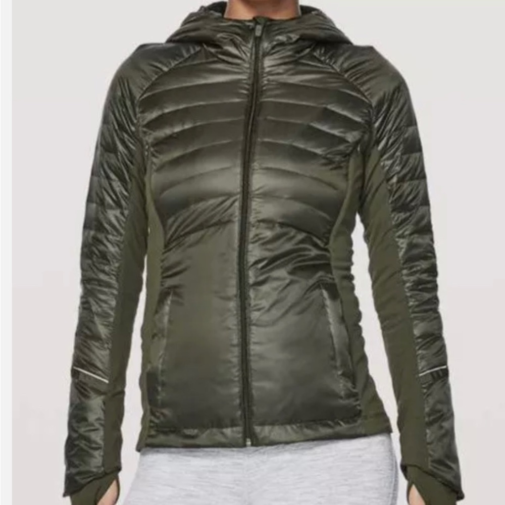 Lululemon down for a run jacket- sz 2- green